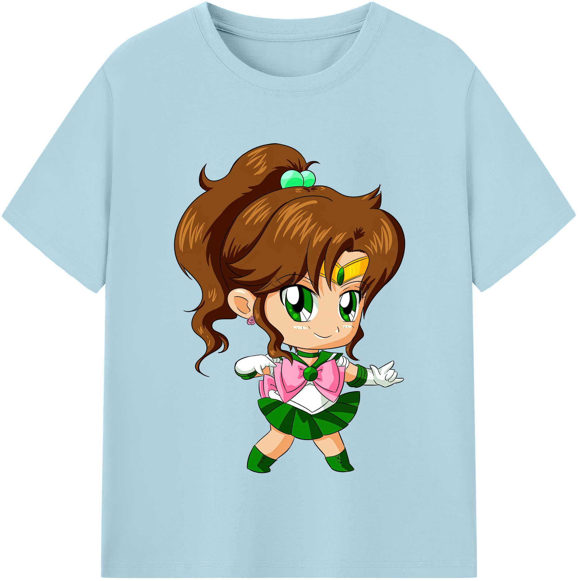 （画像用） 美少女戦士セーラームーン 木野 まこと きの まこと Sailor Moon Kino Makoto （セーラージュピター；Sailor Jupiter） 綿100％半袖Tシャツ（フロントプリント）